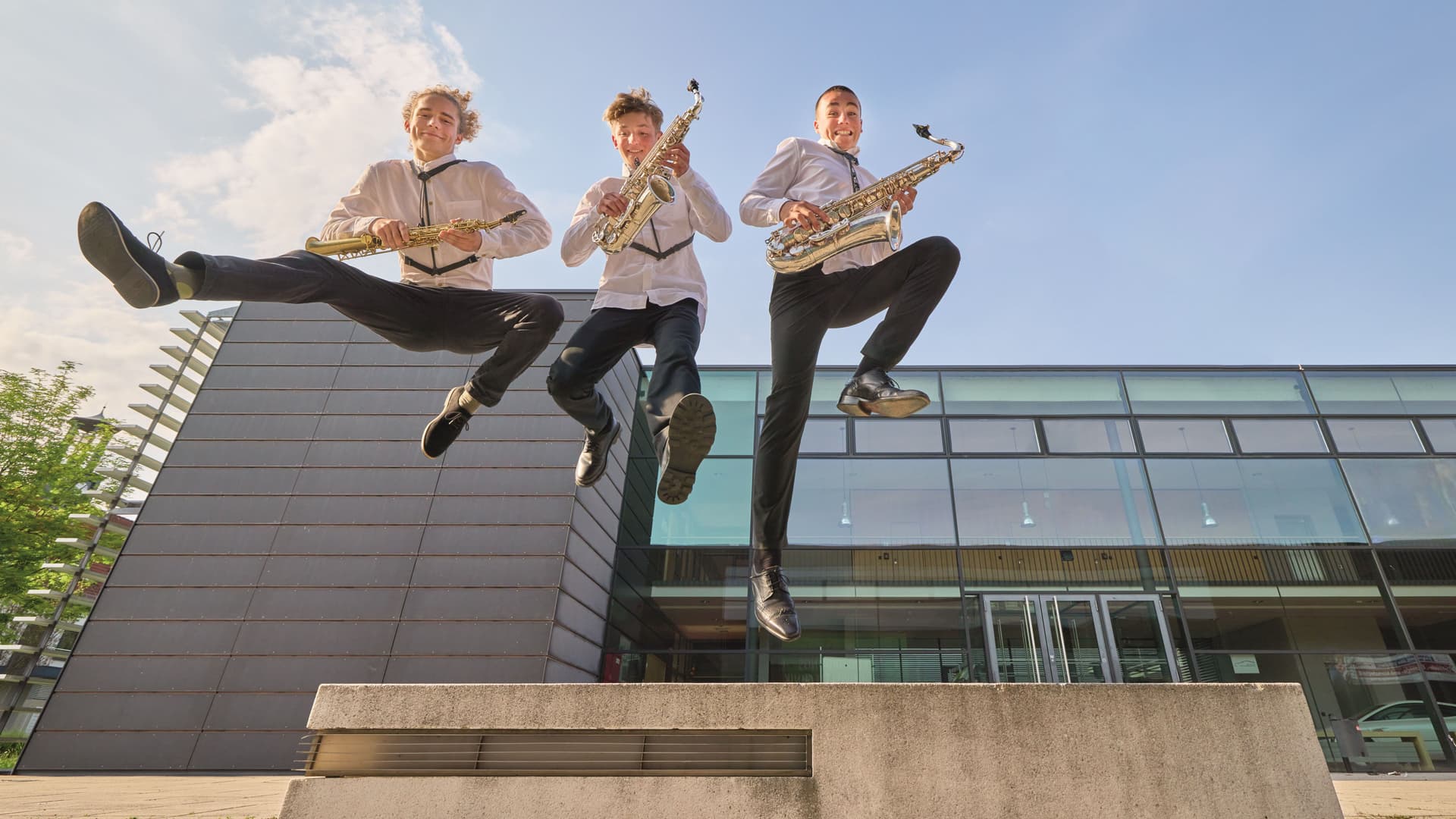 3 junge Saxophonisten