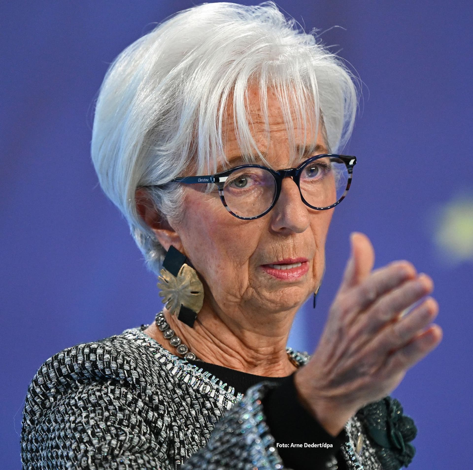 Christine Lagarde verkündet EZB Zinsentscheid