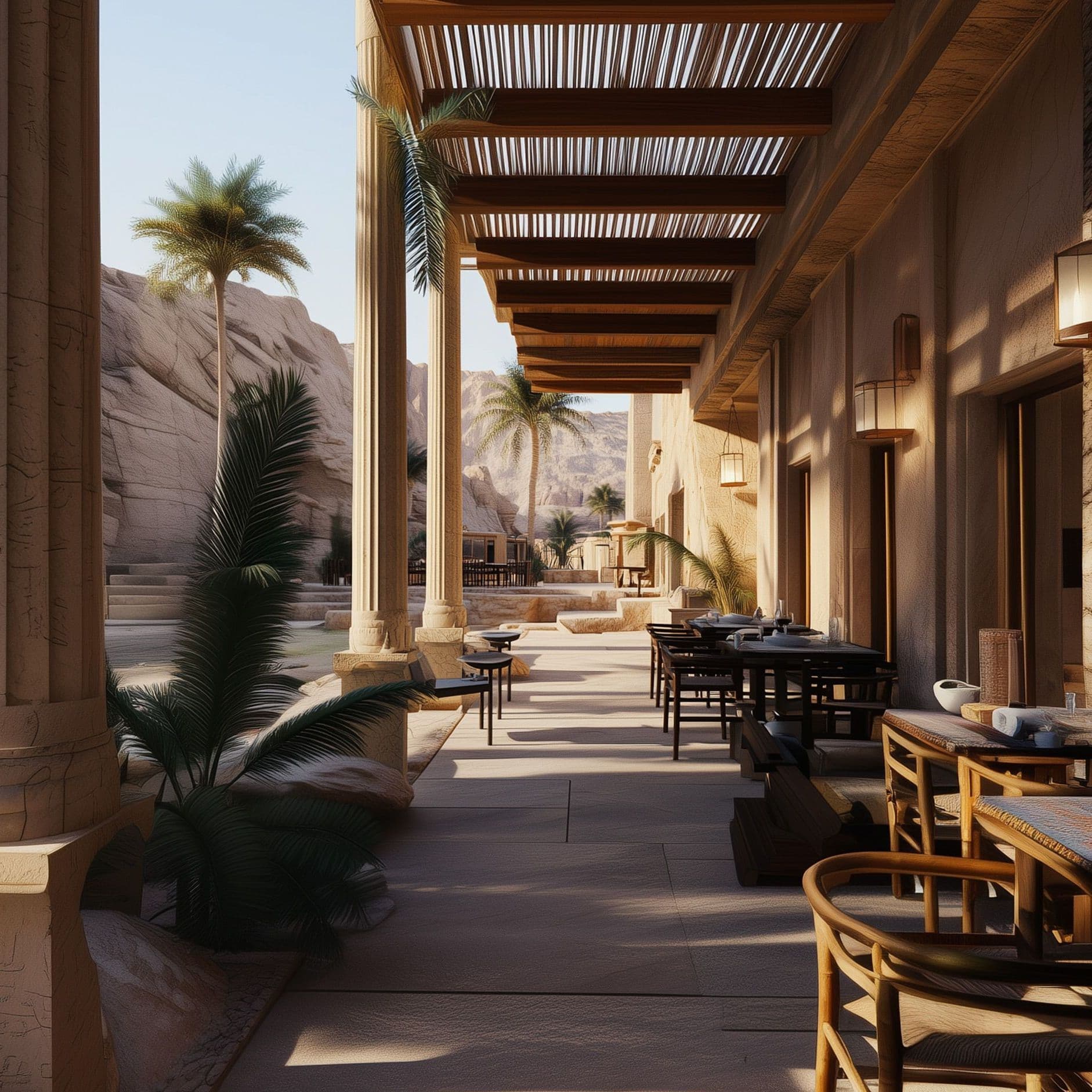KI-generiertes Bild eines Cafes in Ägypten