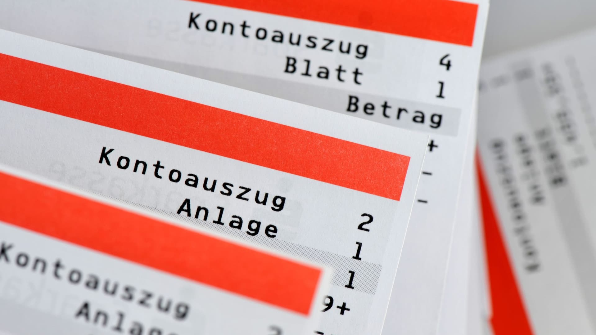 Mehrere Kontoauszüge
