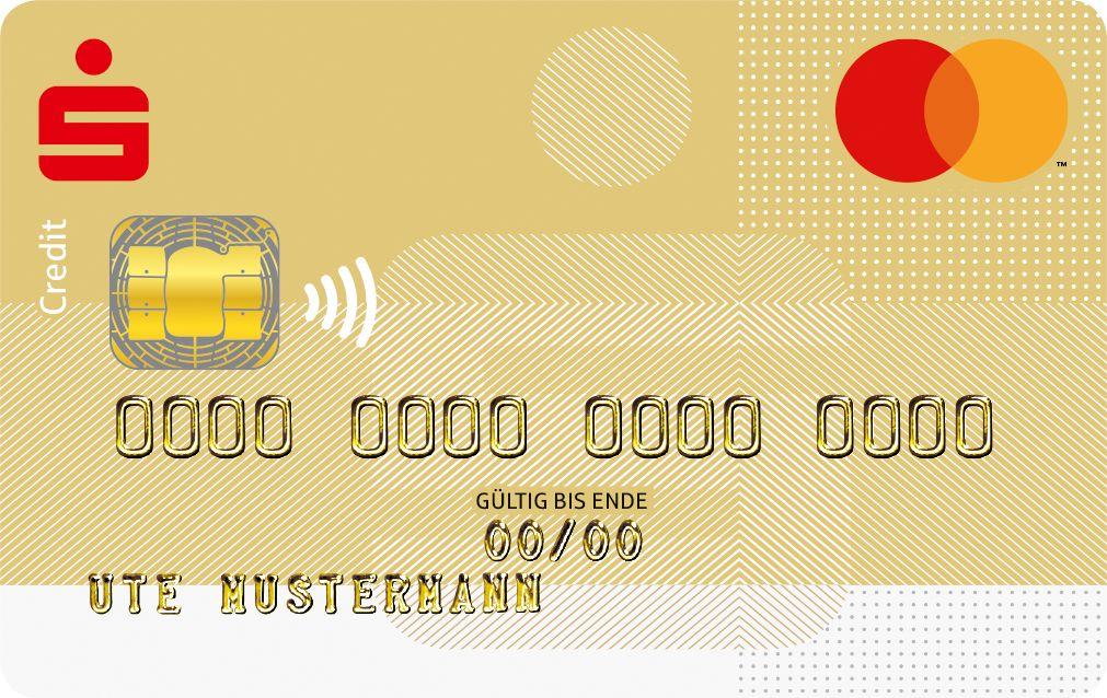 Goldene Kreditkarte der Sparkasse