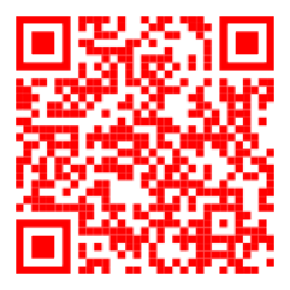 Ein roter, transparent hinterlegter QR Code der zur Sparkassen-App führt um Apple Pay nutzen zu können.