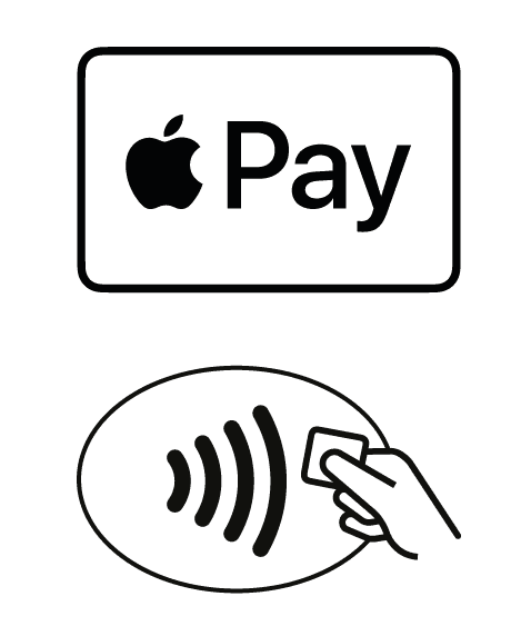 Logo Apple Pay und Kontaktlos bezahlen