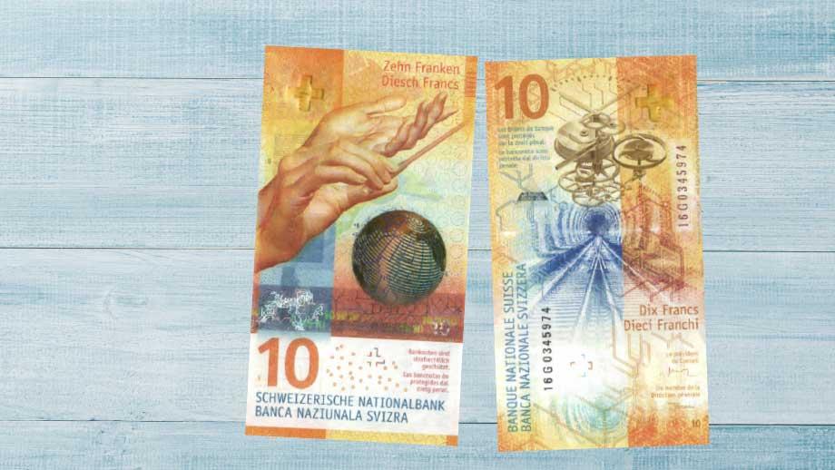 10-Franken-Note aus der Schweiz