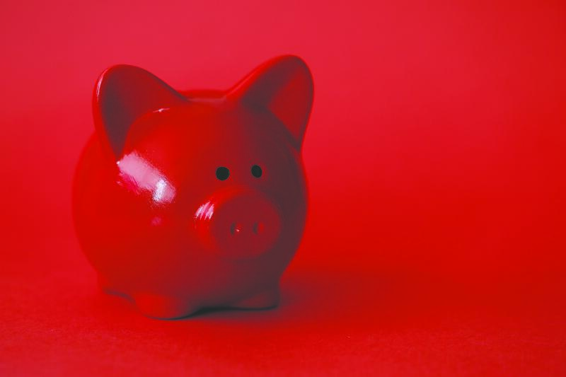 rotes Sparschwein