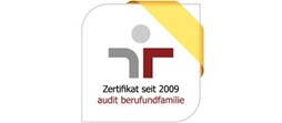Siegel zeigt Engagement in Bezug auf  Vereinbarkeit von Beruf und Familie