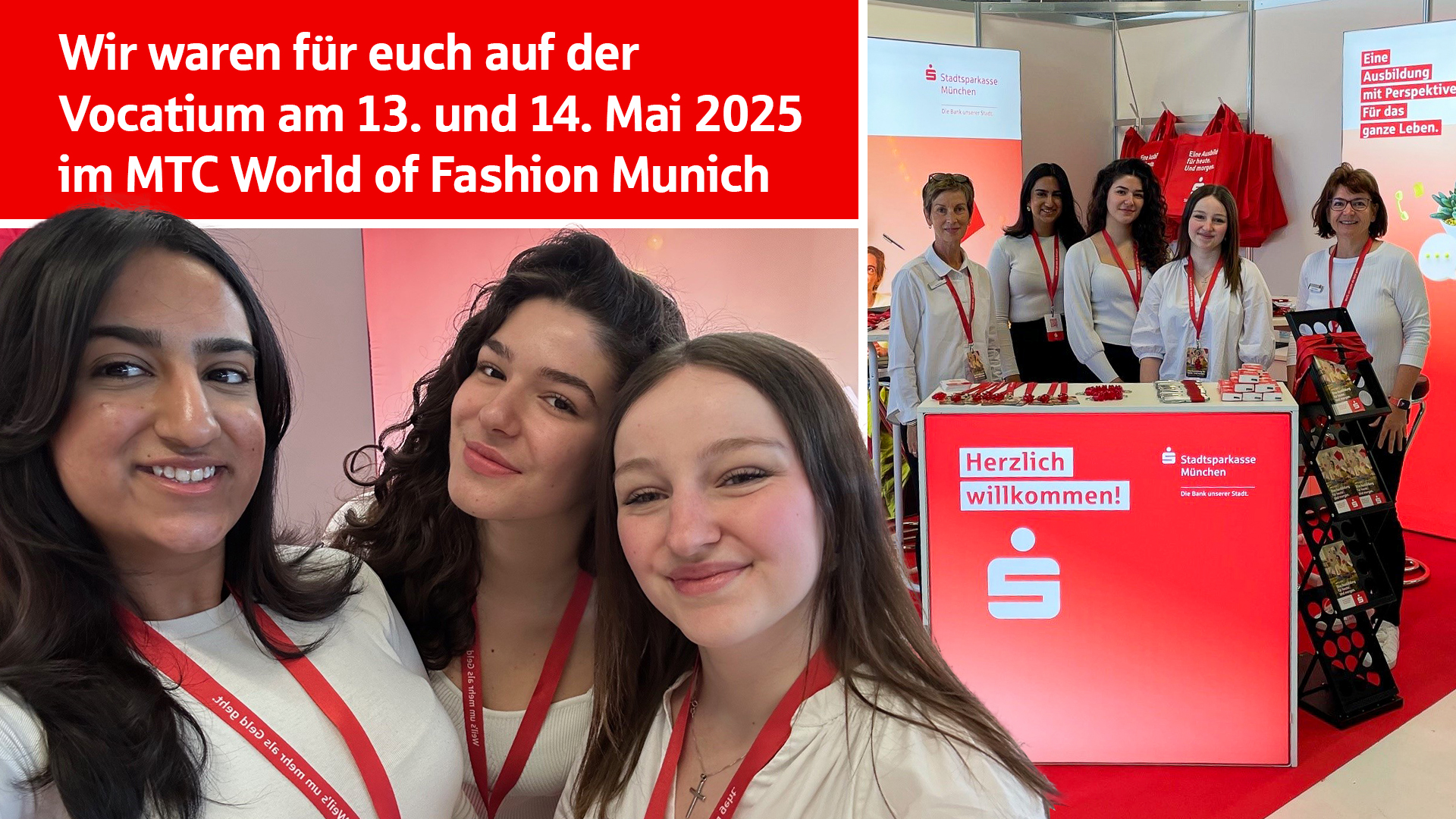 Personen am Messestand