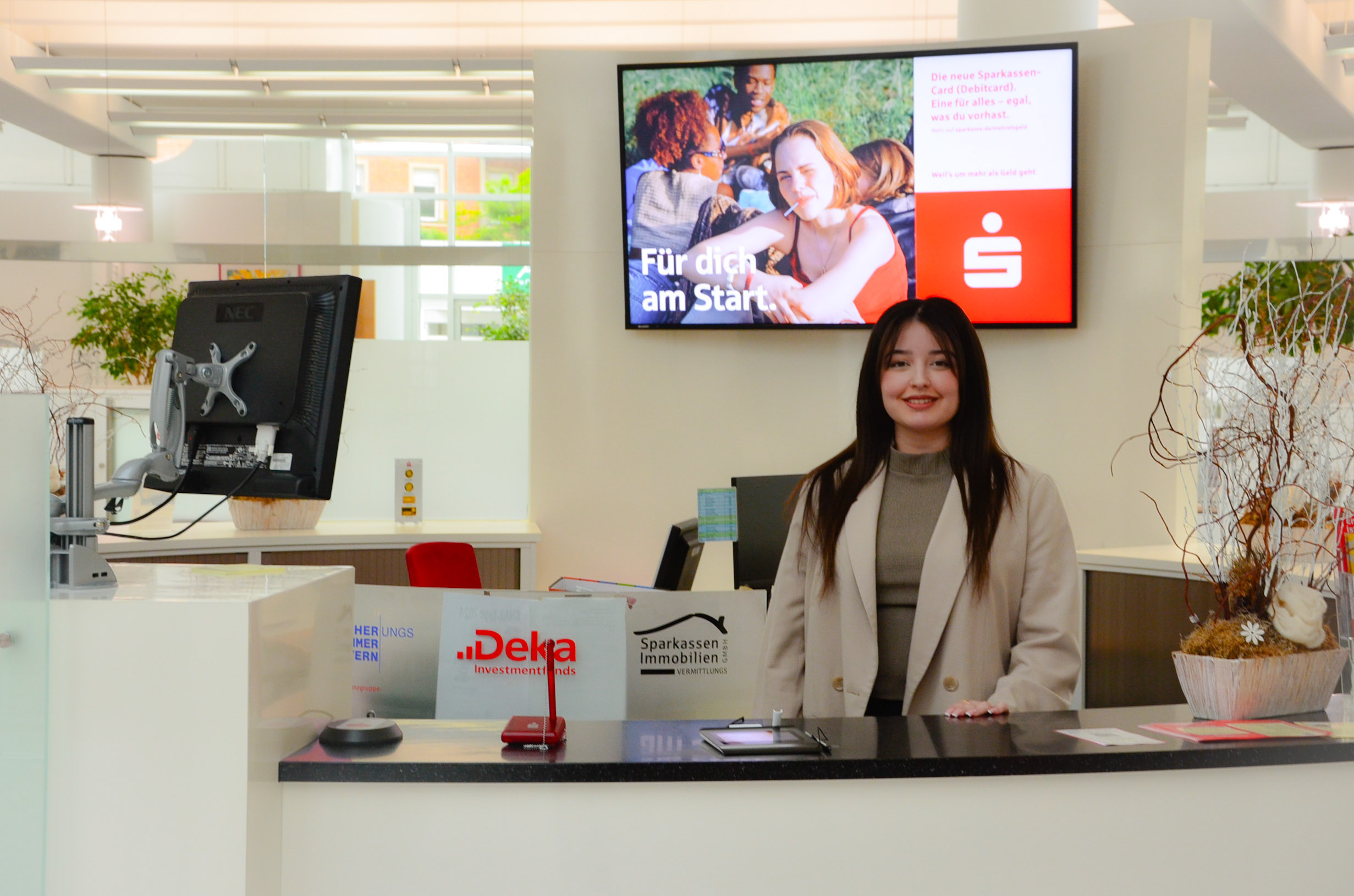 Praktikantin in der Sparkasse Bad Kissingen
