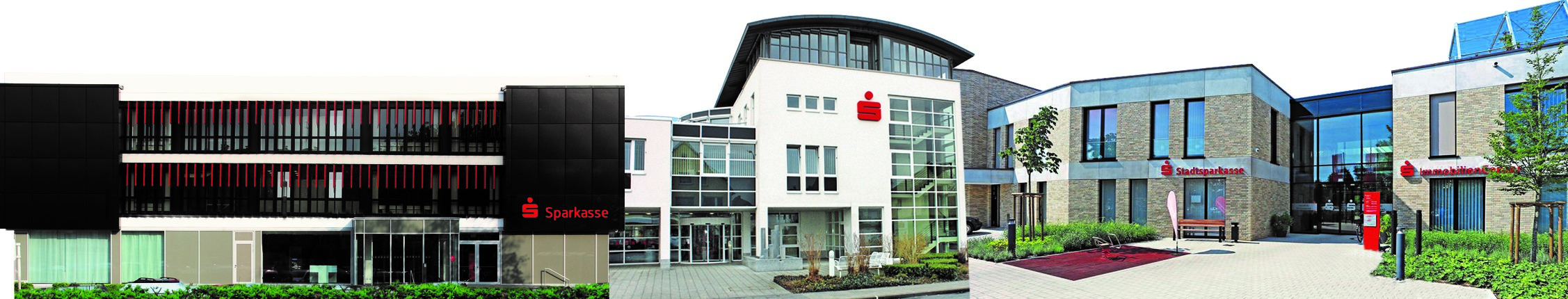 Zusammengefügtes Bild der Hauptstellen in Gütersloh, Rietberg und Versmold
