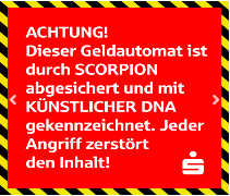 Sparkasse Geldautomat bei der Tankstelle