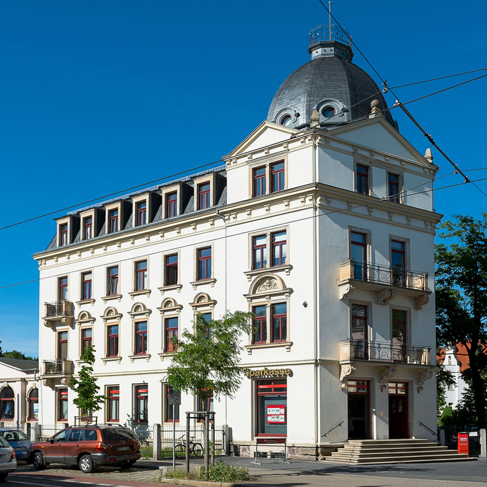 Sparkasse Filiale Dresden Wilder Mann