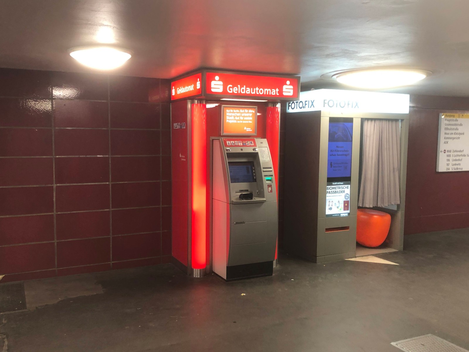 Sparkasse Geldautomat U-Bhf. Kleistpark