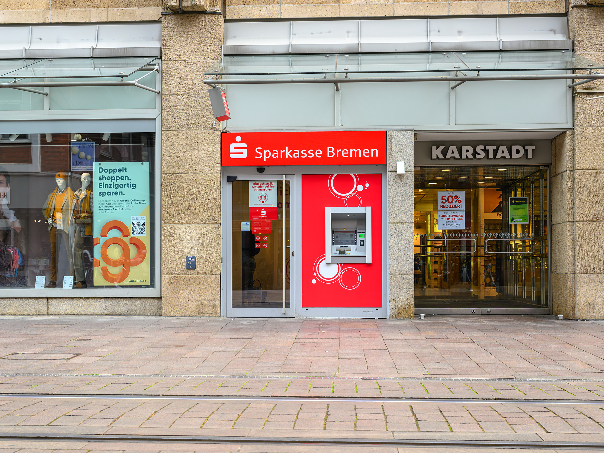 Sparkasse Geldautomat Karstadt Obernstraße