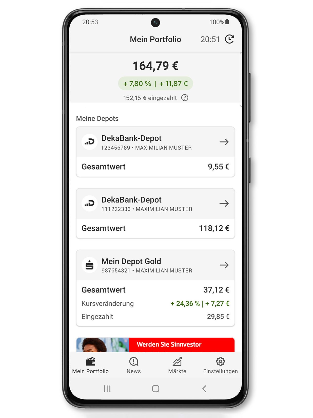 S-Invest: App für Ihre Wertpapierdepots | Sparkasse.de